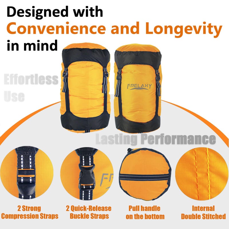 Frelaxy Compression Sack, 40% More Storage! 11L/18L/30L/45L Compression Stuff Sack, Water-Resistant & Ultralight Sleeping Bag Stuff Sack - Space Saving Gear for Camping, Traveling, Backpacking - Image 4